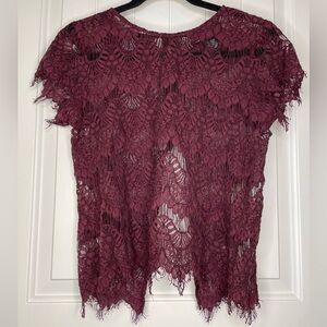INNY Deep Purple Lace Top - Medium | Feminine & Chic